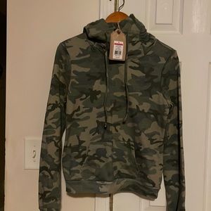 True craft green camo hoodie